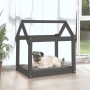 Hundebett aus massivem, grauem Kiefernholz, 71 x 55 x 70 cm von vidaXL, Betten für Hunde - Ref: Foro24-822204, Preis: 48,92 €...