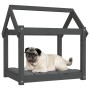Hundebett aus massivem, grauem Kiefernholz, 71 x 55 x 70 cm von vidaXL, Betten für Hunde - Ref: Foro24-822204, Preis: 48,92 €...