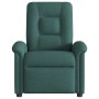 Sillón reclinable de tela verde oscuro