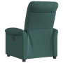 Sillón reclinable de tela verde oscuro