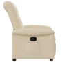 Sillón reclinable de tela crema
