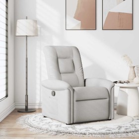 Sillón reclinable de tela gris nube Sillón reclinable de tela gris nube