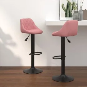 Kitchen stools 2 units pink velvet by vidaXL, Kitchen stools - Ref: Foro24-335354, Price: 139,59 €, Discount: %