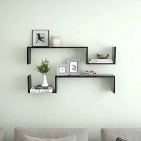 Wandregale 2 Stück schwarzes Sperrholz 100x15x20 cm von vidaXL, Regale und Regale - Ref: Foro24-807269, Preis: 24,71 €, Rabat...