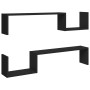 Wall shelves 2 pcs black plywood 100x15x20 cm by vidaXL, Shelves and shelves - Ref: Foro24-807269, Price: 24,91 €, Discount: %
