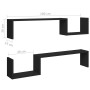 Wandregale 2 Stück schwarzes Sperrholz 100x15x20 cm von vidaXL, Regale und Regale - Ref: Foro24-807269, Preis: 24,91 €, Rabat...