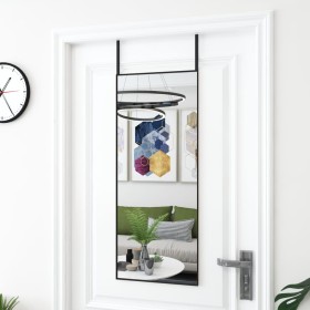 Türspiegel aus schwarzem Glas und Aluminium, 40 x 100 cm von vidaXL, Spiegel - Ref: Foro24-327408, Preis: 51,29 €, Rabatt: %