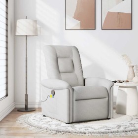 Sillón de masaje reclinable de tela gris nube Sillón de masaje reclinable de tela gris nube