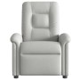 Sillón de masaje reclinable de tela gris nube