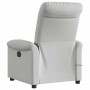 Sillón de masaje reclinable de tela gris nube