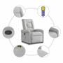 Sillón de masaje reclinable de tela gris nube