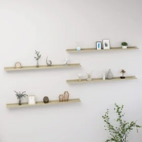 Wandregale 4 Einheiten Sonoma-Eiche 115x9x3 cm von vidaXL, Regale und Regale - Ref: Foro24-326688, Preis: 49,74 €, Rabatt: %
