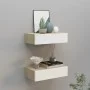 Wandregale mit Schublade 2 Stk. MDF Eiche/Weiß 40x23,5x10cm von vidaXL, Regale und Regale - Ref: Foro24-330250, Preis: 69,70 ...