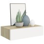 Wandregale mit Schublade 2 Stk. MDF Eiche/Weiß 40x23,5x10cm von vidaXL, Regale und Regale - Ref: Foro24-330250, Preis: 71,04 ...