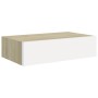Wandregale mit Schublade 2 Stk. MDF Eiche/Weiß 40x23,5x10cm von vidaXL, Regale und Regale - Ref: Foro24-330250, Preis: 71,04 ...