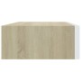Wandregale mit Schublade 2 Stk. MDF Eiche/Weiß 40x23,5x10cm von vidaXL, Regale und Regale - Ref: Foro24-330250, Preis: 71,04 ...