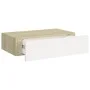 Wall shelves with drawer 2 pcs MDF oak/white 40x23.5x10cm by vidaXL, Shelves and shelves - Ref: Foro24-330250, Price: 69,70 €...