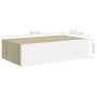 Wandregale mit Schublade 2 Stk. MDF Eiche/Weiß 40x23,5x10cm von vidaXL, Regale und Regale - Ref: Foro24-330250, Preis: 71,04 ...