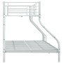 Cama litera sin colchón metal blanco 140x200 cm/90x200 cm