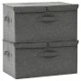 Storage boxes 2 units anthracite gray fabric 50x30x25 cm by vidaXL, Storage baskets - Ref: Foro24-332913, Price: 38,68 €, Dis...