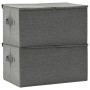 Cajas de almacenaje 2 unidades tela gris antracita 50x30x25 cm de vidaXL, Cestas para almacenaje - Ref: Foro24-332913, Precio...