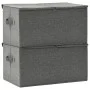 Storage boxes 2 units anthracite gray fabric 50x30x25 cm by vidaXL, Storage baskets - Ref: Foro24-332913, Price: 38,68 €, Dis...