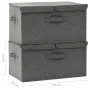 Storage boxes 2 units anthracite gray fabric 50x30x25 cm by vidaXL, Storage baskets - Ref: Foro24-332913, Price: 38,68 €, Dis...
