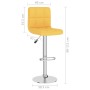 Küchenhocker 2 Einheiten senfgelber Stoff von vidaXL, Küchenhocker - Ref: Foro24-334246, Preis: 136,84 €, Rabatt: %