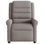 Sillón reclinable de tela gris taupe