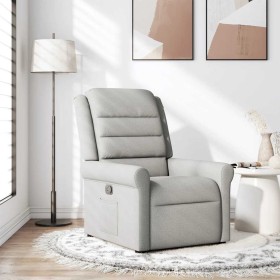 Sillón reclinable de tela gris nube Sillón reclinable de tela gris nube