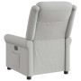 Sillón reclinable de tela gris nube