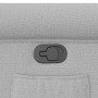 Sillón reclinable de tela gris nube