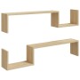 Wandregale 2 Stück Eichenholz 100x15x20 cm von vidaXL, Regale und Regale - Ref: Foro24-807271, Preis: 23,89 €, Rabatt: %