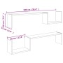 Wandregale 2 Stück Eichenholz 100x15x20 cm von vidaXL, Regale und Regale - Ref: Foro24-807271, Preis: 23,89 €, Rabatt: %