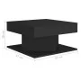Mesa de centro madera contrachapada negro 57x57x30 cm de vidaXL, Mesas de centro - Ref: Foro24-808369, Precio: 43,11 €, Descu...