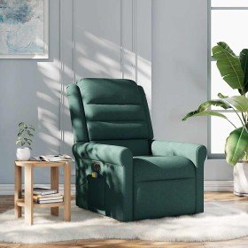 Sillón de masaje reclinable de tela verde oscuro Sillón de masaje reclinable de tela verde oscuro