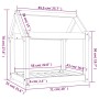 Hundebett aus massivem schwarzem Kiefernholz, 71 x 55 x 70 cm von vidaXL, Betten für Hunde - Ref: Foro24-822206, Preis: 49,25...