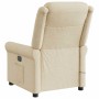 Sillón de masaje reclinable de tela crema