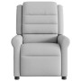 Sillón de masaje reclinable de tela gris nube