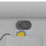 Sillón de masaje reclinable de tela gris nube