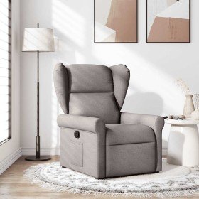 Sillón reclinable de tela gris taupe Sillón reclinable de tela gris taupe