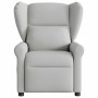 Sillón reclinable de tela gris nube