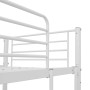 Cama litera con mesa sin colchón metal blanco 90x200 cm