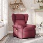 Sillón de masaje reclinable de tela color vino tinto