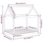 Cama para perros madera maciza pino marrón miel 111x80x100 cm by vidaXL, Beds for dogs - Ref: Foro24-822220, Price: 75,52 €, ...