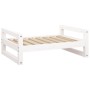 Hundebett aus massivem weißem Kiefernholz, 75,5 x 55,5 x 28 cm von vidaXL, Betten für Hunde - Ref: Foro24-821478, Preis: 57,7...