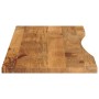 Tablero escritorio con curva madera mango rugosa 160x50x2,5 cm