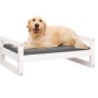 Hundebett aus massivem weißem Kiefernholz, 75,5 x 55,5 x 28 cm von vidaXL, Betten für Hunde - Ref: Foro24-821478, Preis: 57,7...