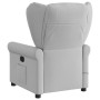 Sillón de masaje reclinable de tela gris nube