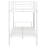 Cama litera de metal blanca 90x200 cm
